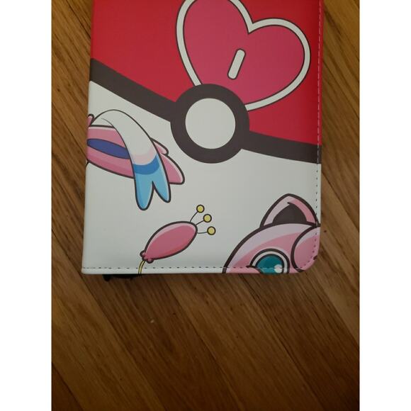 Pokemon TCG Pink White Sylveon Zip Up 55 pages Holds 440 Card Binder TCGAMES - Picture 2 of 8